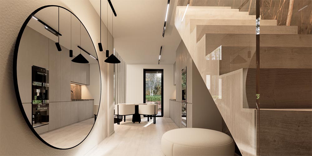 Aranżacja wnętrza mieszkania. Sieradz, Olendry Duże. Gradomska Architekci