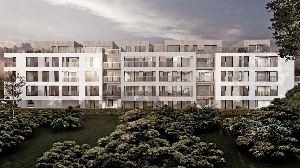 Projekt budynku wielorodzinnego w centrum Łodzi. Gradomska Architekci.