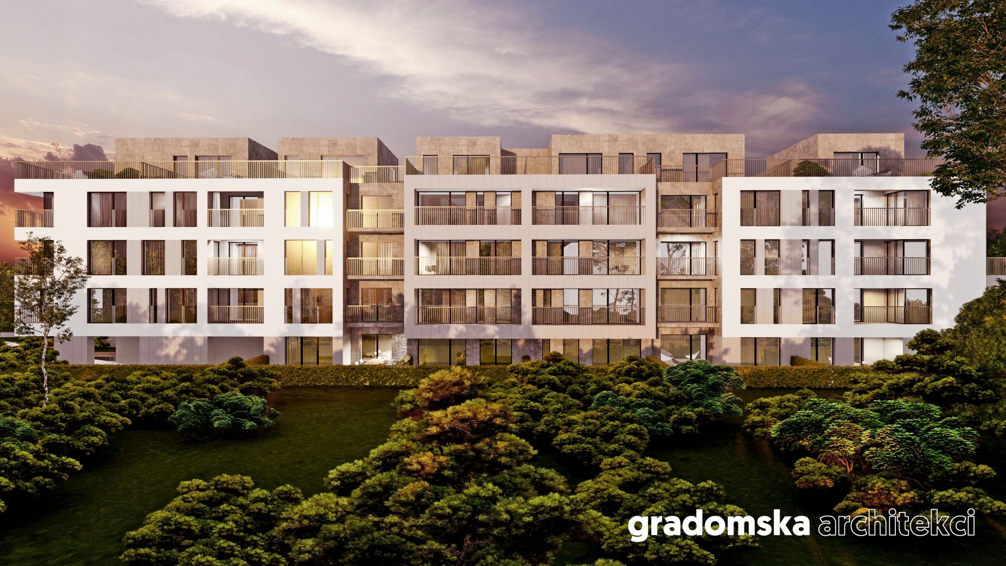 Budynek wielorodzinny, Łódź. Gradomska Architekci. Wizualizacja 2