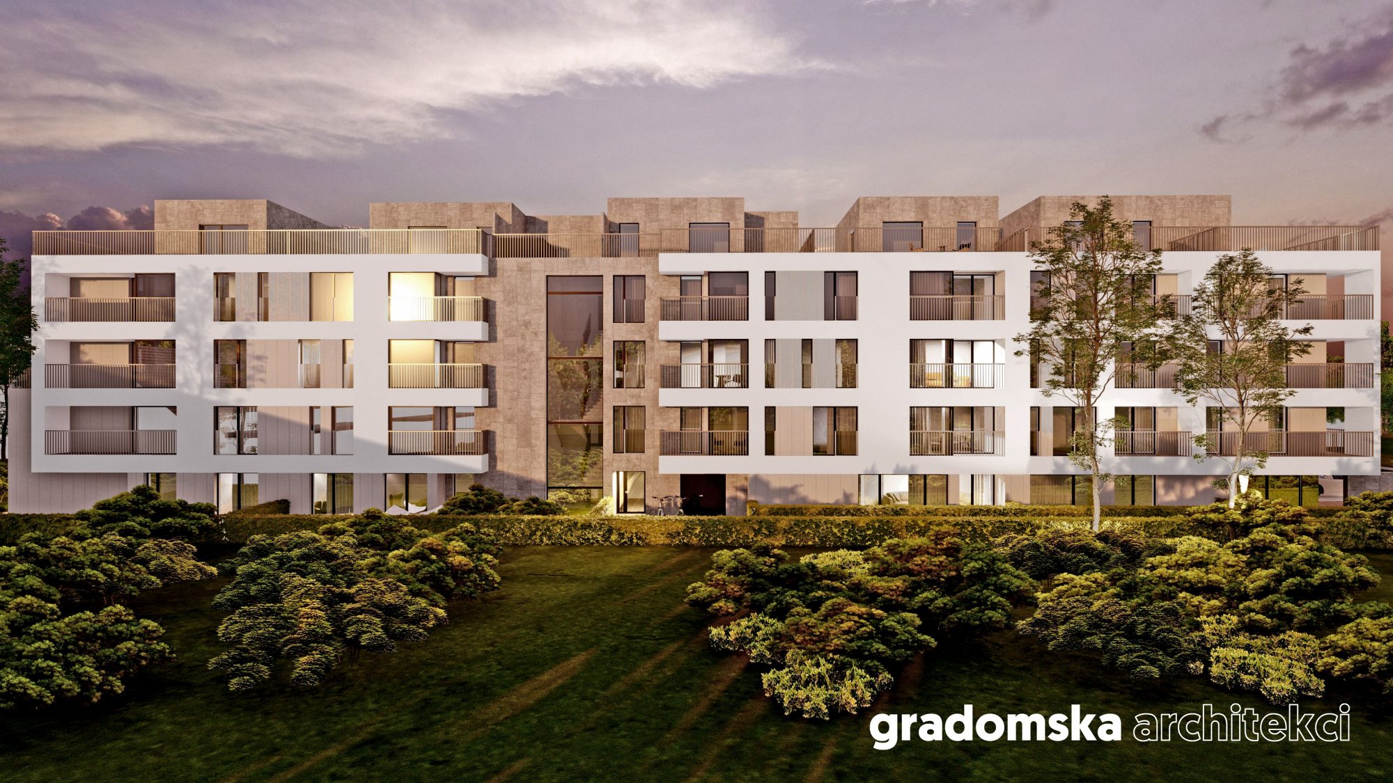 Budynek wielorodzinny, Łódź. Gradomska Architekci. Wizualizacja 3